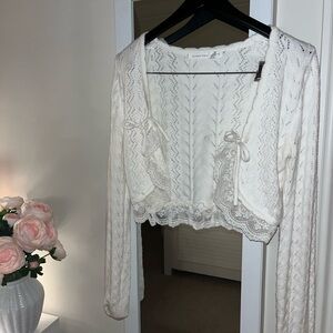 Altar'd State Cream Lace Sweater